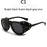 Black Frame Chic Vintage Steampunk Goggle Style Oval Polarized Sunglasses On Sale