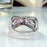 925 Sterling Silver Natural Ruby Red Bow Gemstone Ring On Sale