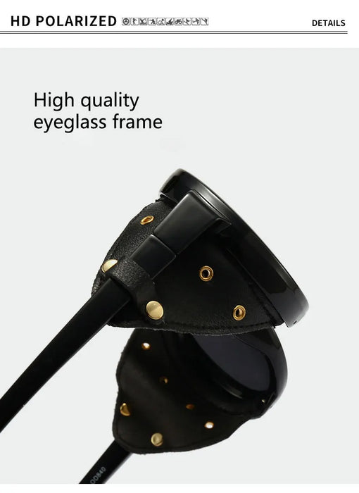 High Quality Chic Vintage Steampunk Goggle Style Oval Polarized Sunglasses On Sale
