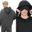 Unisex Plush Hoodie With Eye Mask Design In Black On Sale