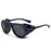 Blue Frame Chic Vintage Steampunk Goggle Style Oval Polarized Sunglasses On Sale
