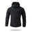 Black Men’s Waterproof Softshell Jacket with Fleece Lining – Hooded Outdoor Coat On Sale