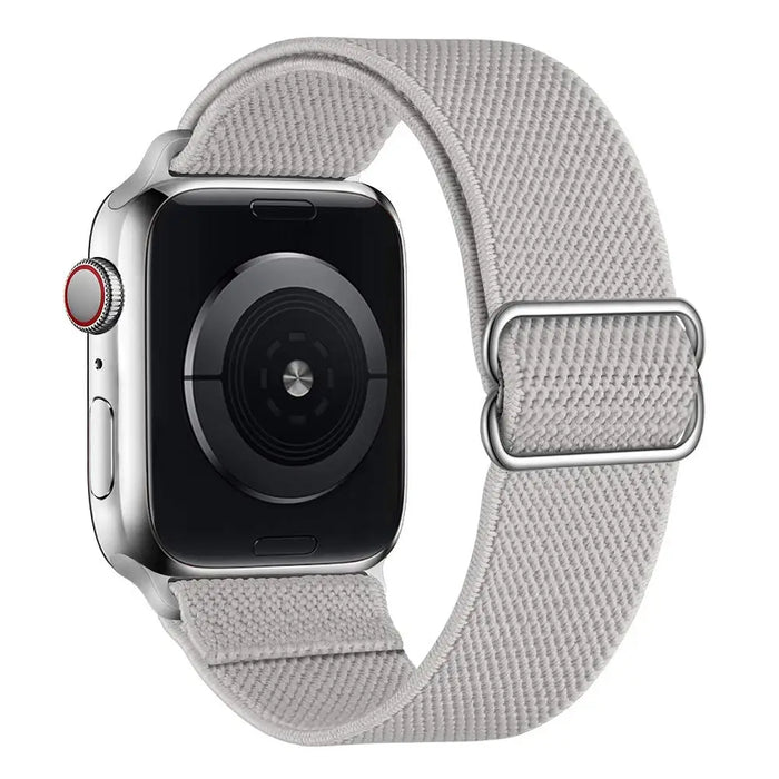 Light White Scrunchie Watch Strap For Apple Watch Band Series 49mm, 45mm, 44mm, 42mm, 41mm, 40mm, 38mm On Sale