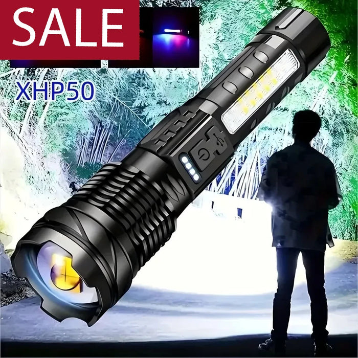 LED Zoomable Handheld Flashlight For Outdoors On Sale