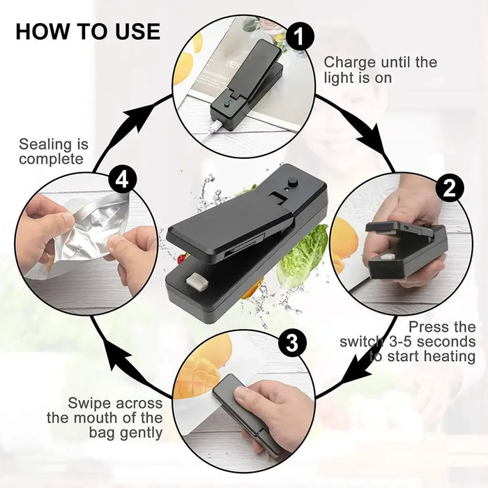 Rechargeable Mini Snack Bag Heat Sealing Machine On Sale