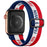 France flag soccer series nylon stretch adjustable watch band compatible with Apple Watch 38mm-49mm On Sale