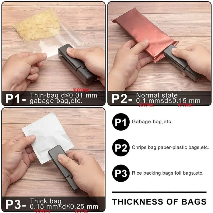 Rechargeable Mini Snack Bag Heat Sealing Machine On Sale