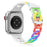 Rainbow O-Ring Silicone Chain Link Bracelets For Apple Watch Band 38mm, 40mm, 41mm, 42mm, 44mm, 45mm, 46mm, 49mm On Sale