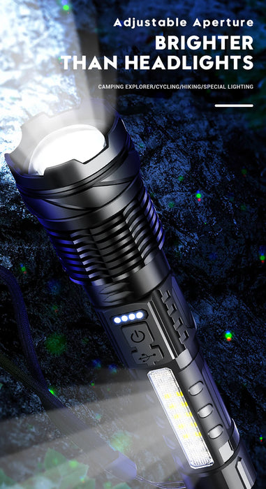LED Zoomable Handheld Flashlight For Outdoors On Sale