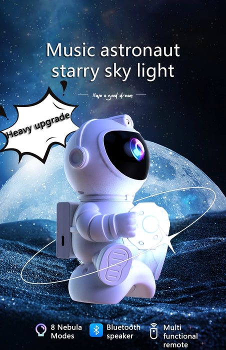 Astronaut LED Galaxy Star Projector Night Light with Bluetooth Speaker And Remote Control On Sale