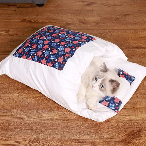 Machine Washable Stars Japanese Pet Futon Bed For Cats or Dogs On Sale