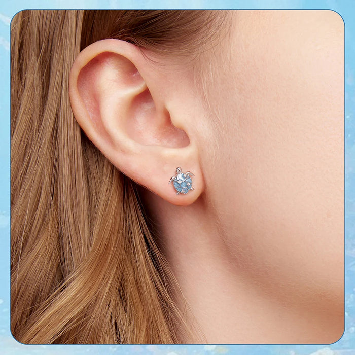 925 Sterling Silver Ocean Marine Life Theme Blue Sea Turtle Stud Earrings Collection On Sale