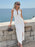White Collar Single Breasted Sleeveless Long Dresses On Sale