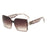 Classic Texture Frame Glamour Stylish Unisex UV400 Shades Square Sunglasses On Sale