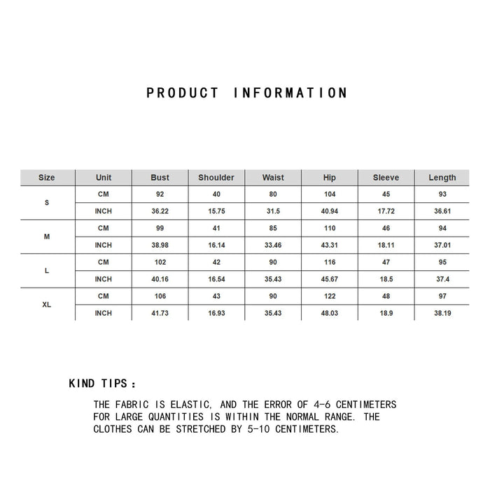 Size Chart: Bohemian Style Floral Printed Sleeve Lace Dress