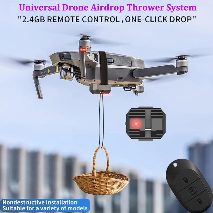 Universal Drone Airdrop Thrower System with One-click Drop Remote Control  On Sale