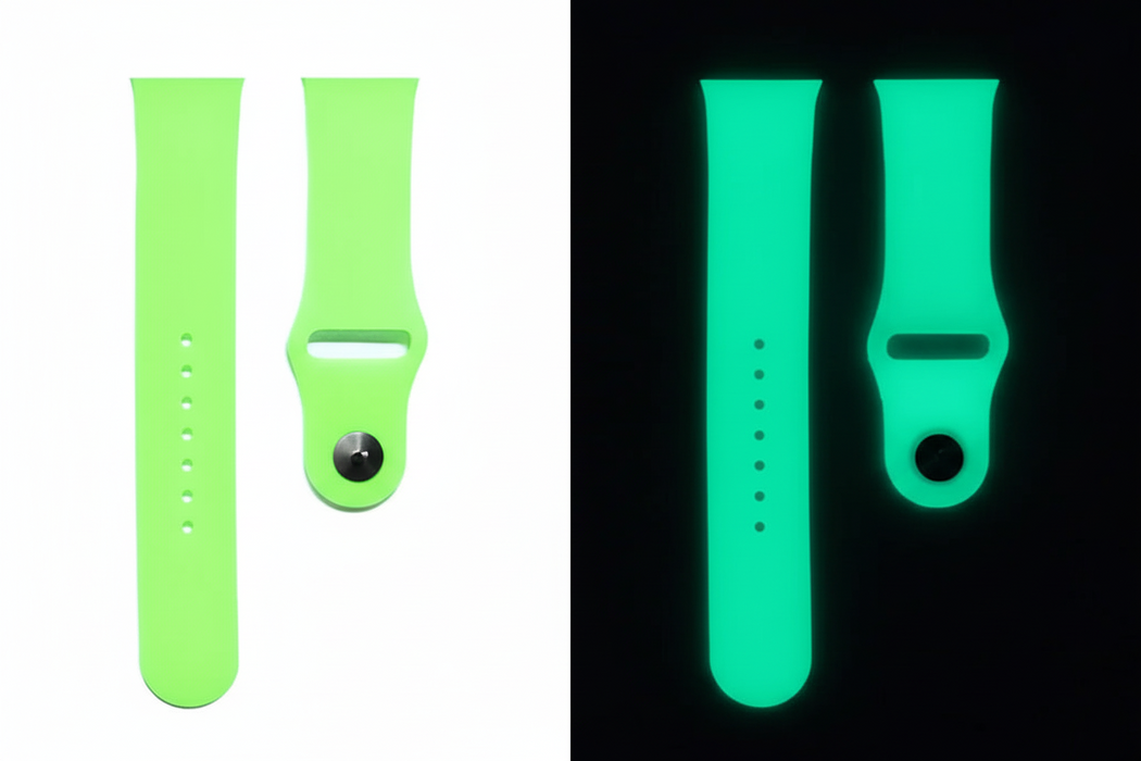 Luminous Green Glow In The Dark Silicone Watch Bracelet For Apple Watch Series On Sale