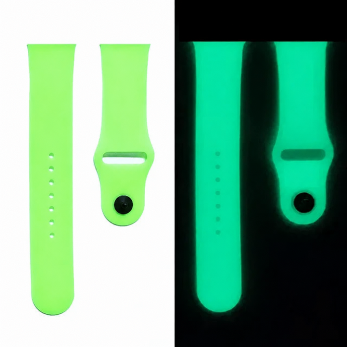 Luminous Green Glow In The Dark Silicone Watch Bracelet For Apple Watch Series On Sale