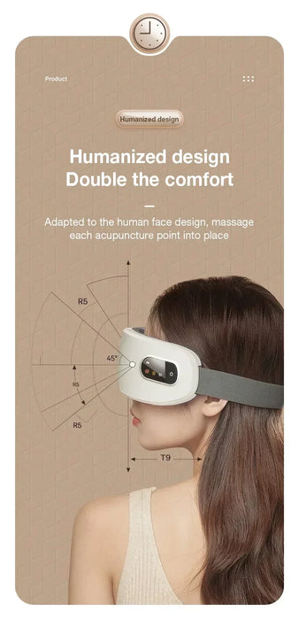 4D Smart Eye Massager with Heat Compression Bluetooth Music On Sale