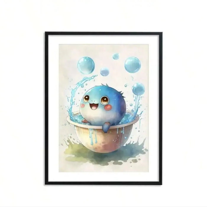 Baby Spheal Pokemon Animated Series Characters Canvas Prints Wall Art Posters For Home Bathroom Decor On Sale