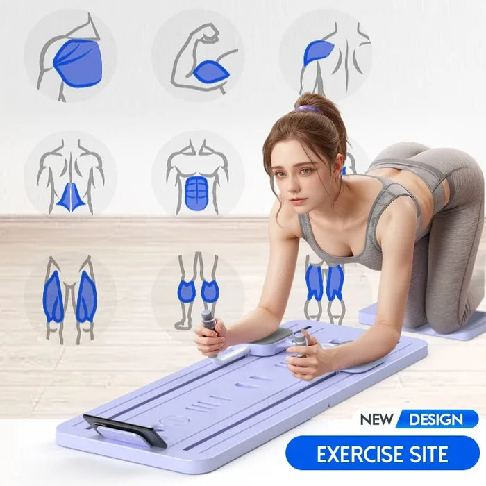 6-in-1 Foldable Multi-Purpose Pilates Exercise Board For Abdominal And Core Strength Workout Training On Sale