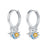 925 Sterling Silver Dreamy Celestial Elegance Sun, Star & Moon Hoop Earrings On Sale 
