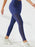 Navy Blue High-Waisted Push Up Fitness Leggings With Side Pockets On Sale