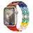 Rainbow Bike Chain Link Silicone Watch Band for Apple Watch Compatible Models 38mm - 49mm On Sale