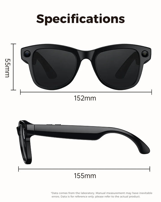 AI Smart Eyewear With Touch Control And Charging Case For Photo, Music, Calls, Hands-free video and Audio Recording On Sale