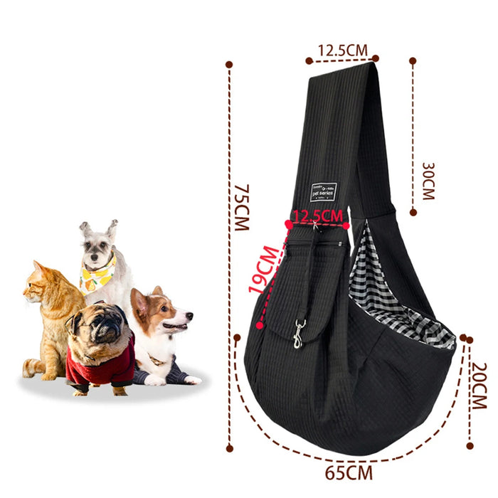 Measurement of Pet Dog Travel Carrier Crossbody Bag