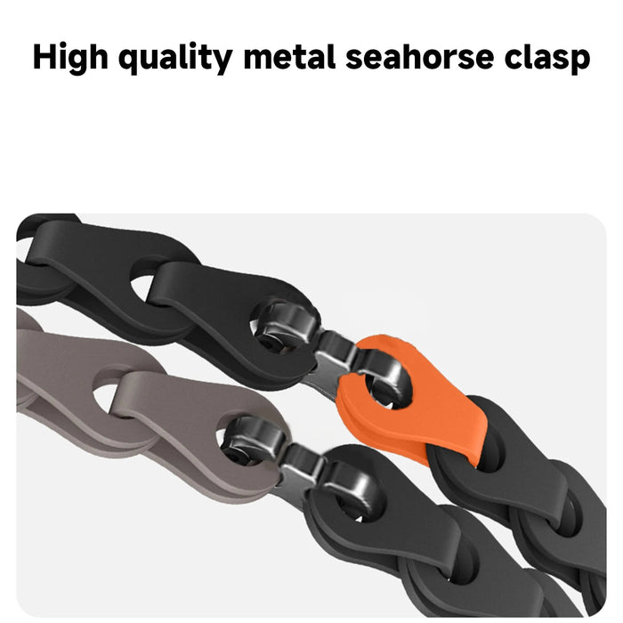 Bike Chain Link Silicone Watch Band for Apple Watch Compatible Models 38mm - 49mm On Sale