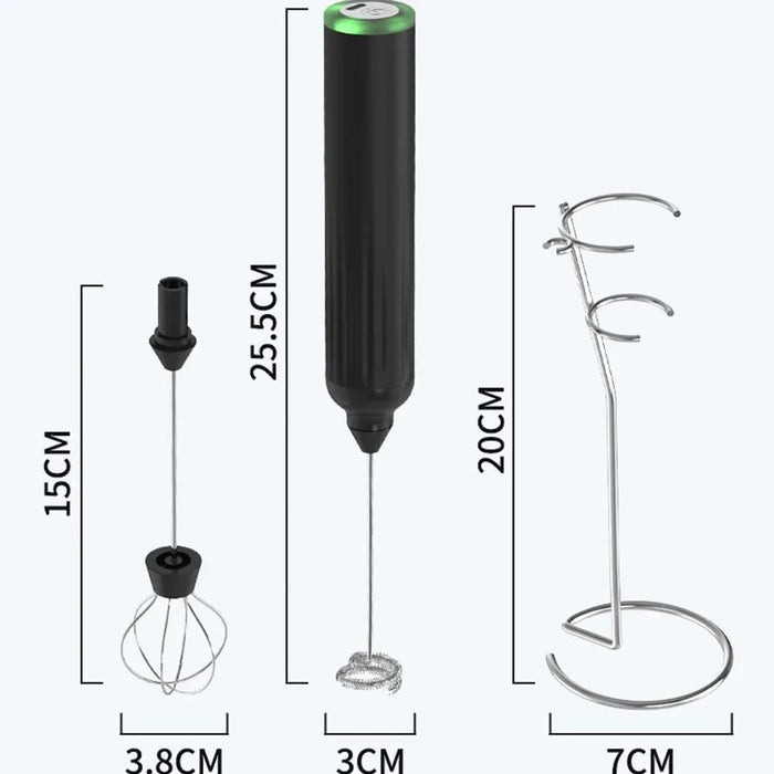 3-Speed Rechargeable Wireless Milk Frother Whisk On Sale