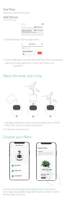 AI Smart Indoor Plant Care Pot Robot Instruction