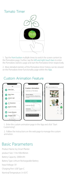 AI Smart Indoor Plant Care Pot Robot Instruction