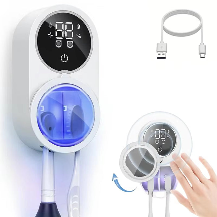 Smart Wireless Automatic UV Toothbrush Holder with Fan Drying And Motion Sensor On Sale