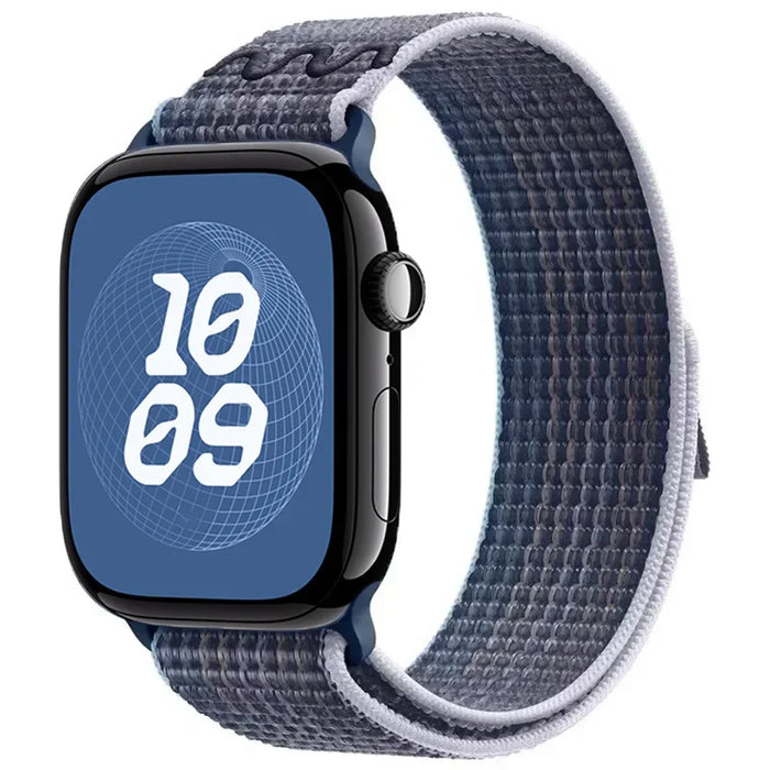 Storm Blue Nylon Sport Loop Watch Band for Apple Watch 38mm 40mm 41mm 42mm 44mm 45mm 46mm 49mm On Sale