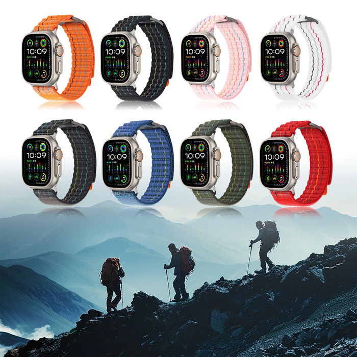 Outdoor Sport Adventure Nylon Trail Loop Strap Collection for Apple Watch Band Ultra, 49mm, 46mm, 45mm,  42mm, 41mm, 40mm, 38mm On Sale