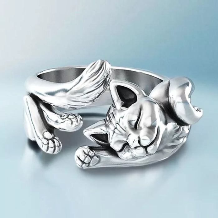 Cute Stretching Cat Ring On Sale