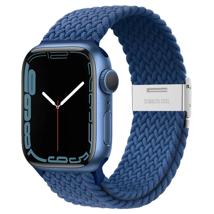Atlantic Blue Stretchable Braided Loop Apple Watch Bracelet For iWatch Series On Sale