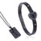 Black Concentric Lock Key Stainless Steel Couple Heart Bracelet and Necklace Sets On Sale