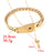 Gold Concentric Lock Key Stainless Steel Couple Heart Bracelet and Necklace Sets On Sale
