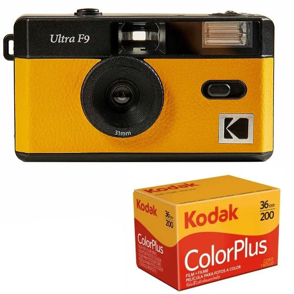 KODAK Vintage Retro Ultra F9 35mm Reusable Film Camera With Color Plus 200 Film ( 1 Roll ) Bundle On Sale