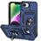 Blue Rugged Armor Phone Case With Camera Cover For iPhone Pro Max, Plus, 16, 15, 14, 13, 12 On Sale