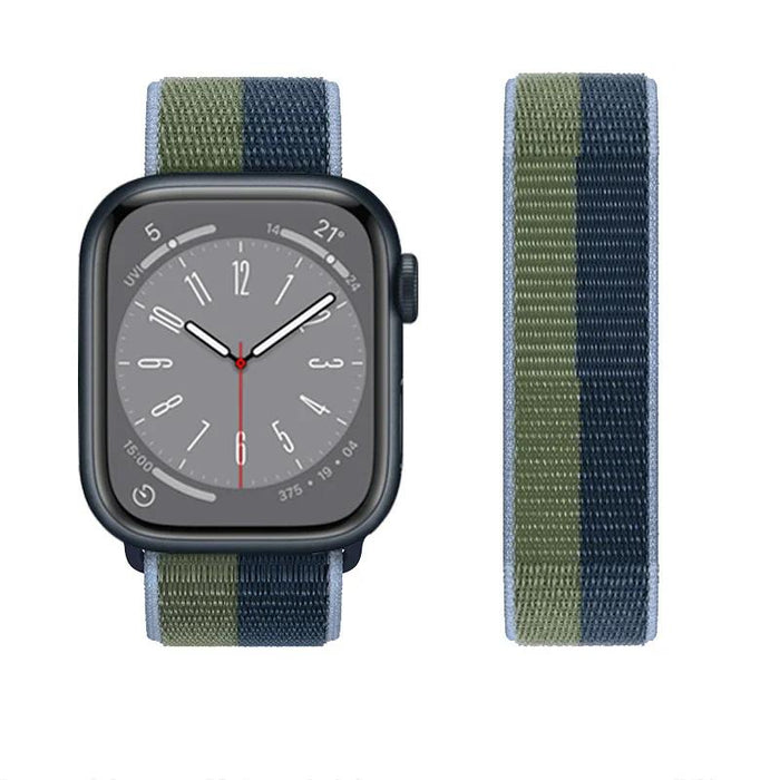 Blue Moss Green Apple Watch Band Straps For iWatch Series 10, 9, Ultra, 8, SE, 7, 6, 5, 4, 3 On Sale