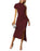 Elegant Asymmetric One Shoulder Cocktail Party Ruched Side Slit Burgundy Dress On Sale