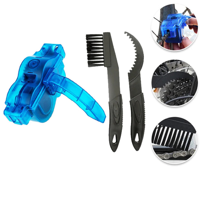 Portable Bicycle Chain Cleaner Tool Set – Rotary Bike Chain Cleaning Device for Multi-Speed Bikes On Sale