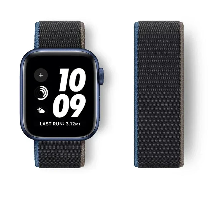 Charcoal Nylon Watch Straps Collection For Apple Watch 38mm, 40mm, 42mm, 44 mm On Sale