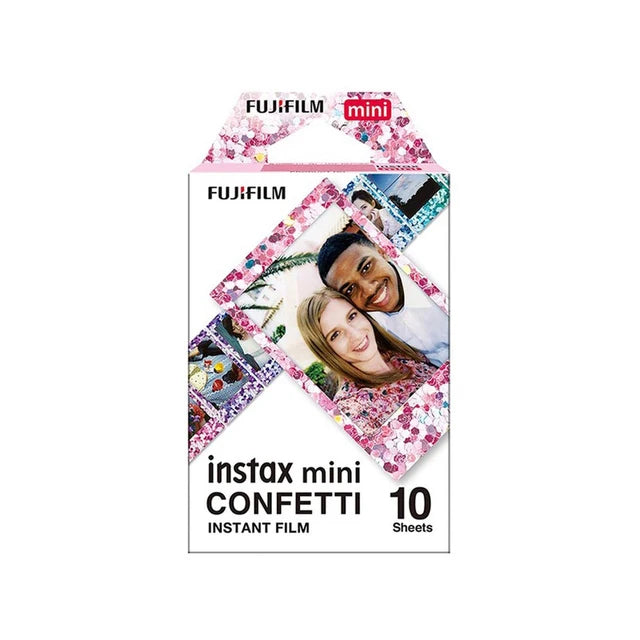 Confetti Fujifilm Instax Mini Film 10 Sheets Exposures Papers Color Design for Fuji Mini Instant Film Camera On Sale 