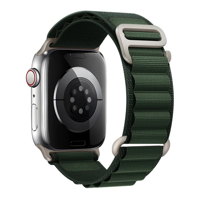 Dark Green Natural Alpine Loop Collection For Apple Watch Series On Sale