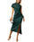 Elegant Asymmetric One Shoulder Cocktail Party Ruched Side Slit Green Dress On Sale